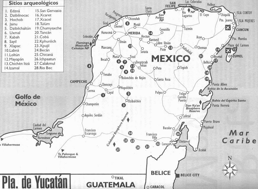 Mapa Riviera Maya
